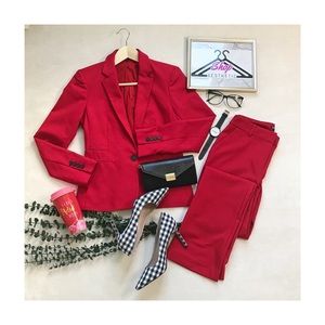 Express Notch Collar One-Button Blazer